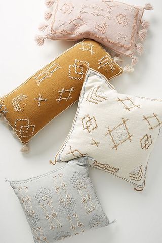 Joanna Gaines for Anthropologie + Embroidered Sade Pillow