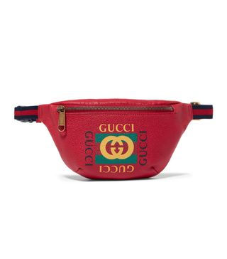 Gucci + Printed Textured-leather Belt Bag