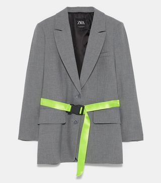 Zara + Belted Oversized Blazer