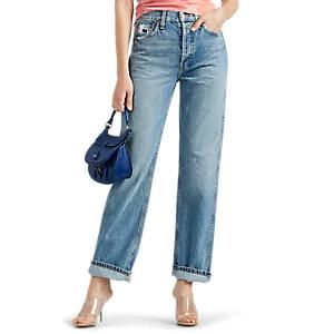 Re/Done + Distressed High-Rise Loose Jeans