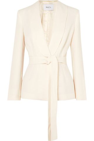 Racil + Michelle Belted Crepe Blazer