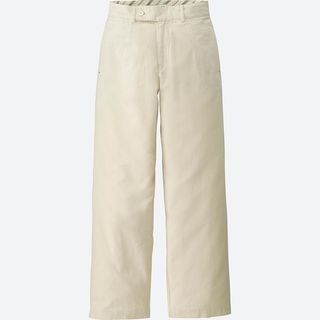 Ines de la Fressange + Linen Cotton Wide Pants