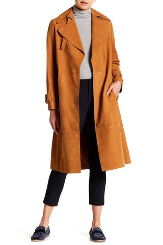Vince + Suede Trench Coat