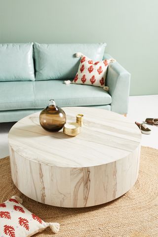 Anthropologie + Swirled Drum Coffee Table