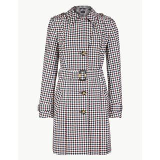Marks & Spencer + Checked Trench Coat