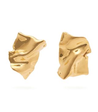 Misho + Flow 22 Karat Gold-Plated Stud Earrings