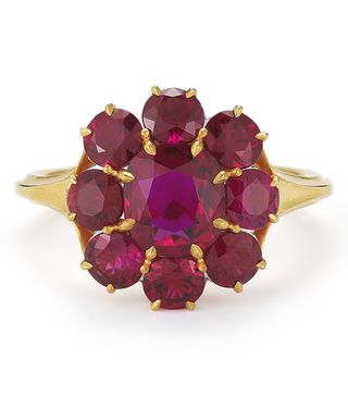 McTeigue & McClelland + Ruby Berry Cluster Ring, 18K