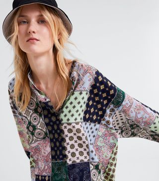 Zara + Patchwork Printed Shirt