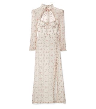 Brock Collection + Olivia Ruffled Floral-Print Silk-Organza Maxi Dress