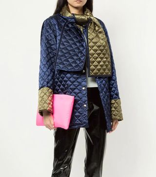 MSGM + Back Print Quilted Jacket