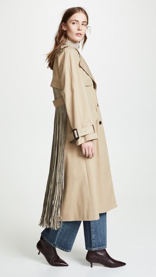 Adam Lippes + Fringe Back Trench Coat