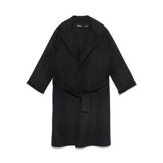 Zara + Belted Wrap Coat