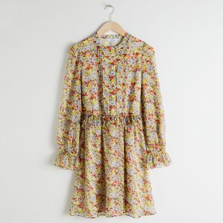 & Other Stories + Floral Ruffled Mini Dress