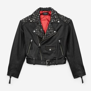 The Kooples + Studded Black Leather Jacket