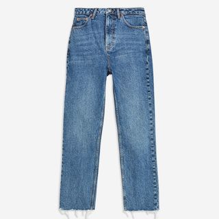 Topshop + Mid-Stone High-Waist Jeans
