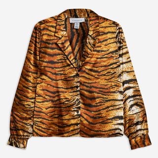 Topshop + Tiger Print Blouse