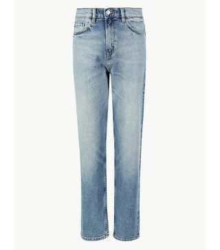 Marks & Spencer + High Waist Straight Leg Ankle Grazer Jeans