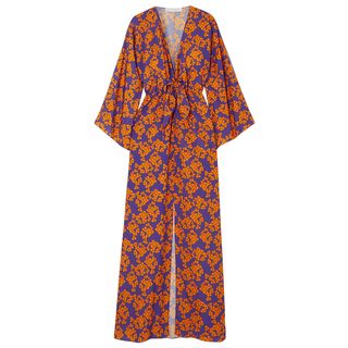 Borgo de Nor + Floral-Print Crepe de Chine Maxi Dress