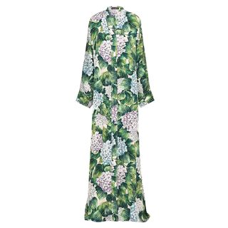 Dolce & Gabbana + Floral-Print Silk-Charmeuse Maxi Dress
