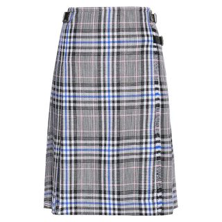 Christopher Kane + Leather-Trimmed Checked Cotton-Blend Wrap Skirt