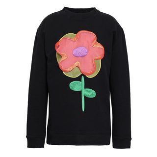 Christopher Kane + Floral-Appliquéd French Cotton-Terry Sweatshirt