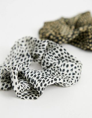 My Accessories + Geometric Animal Print Scrunchie