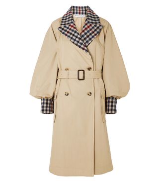 JW Anderson + Belted Checked Trench Coat