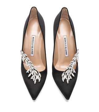 Manolo Blahnik + Satin Nadira Heels