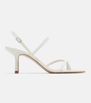 Zara + Strappy Mid-Heel Sandals