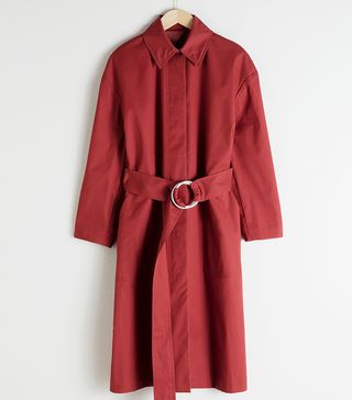 & Other Stories + Belted Cotton Twill Trench Coat