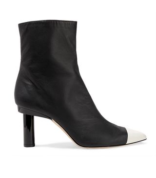 Tibi + Grant Two-Tone Leather Ankle Boots