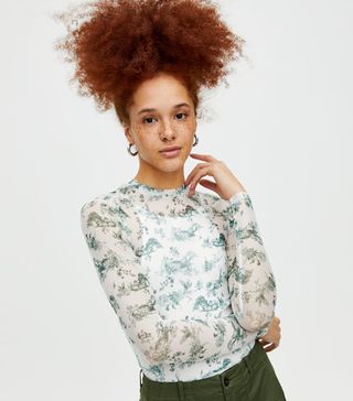 Pull&Bear + Toile de Juoy Printed Tulle T-Shirt