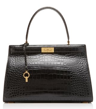 Tory Burch + Lee Radziwill Croc-Effect Leather Satchel