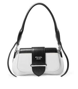 Prada + Sidonie Two-Tone Leather Shoulder Bag
