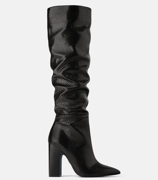 Zara + Blue Collection Leather Boots