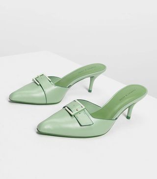 Charles & Keith + Buckle Slip-On Shoes
