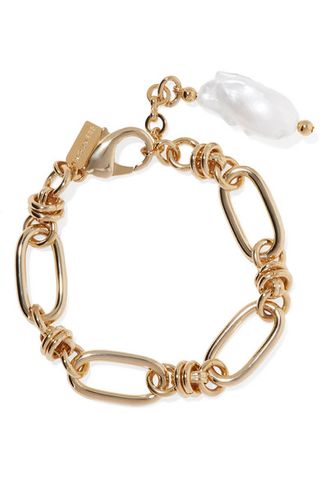 Mounser + Hops Gold-Plated Pearl Bracelet