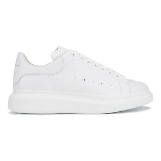 Alexander McQueen + Leather Exaggerated Sole Sneakers