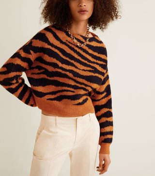 Mango + Tiger Print Sweater