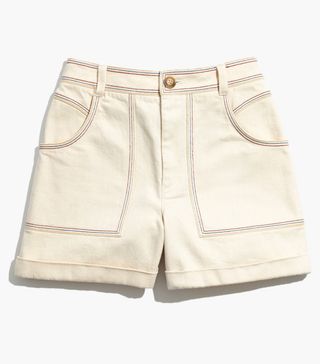 Madewell + Rainbow-Stitched Canvas Chase Shorts