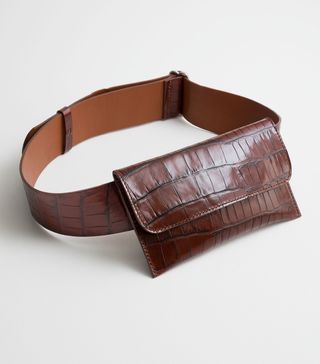 & Other Stories + Crocodile Embossed Leather Belt Bag