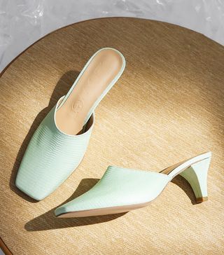 Lower + Square Toe Mule Minty Mint