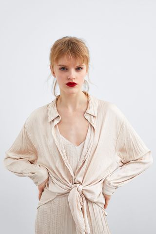 Zara + Wrinkled Look Shirt