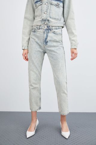 Zara + Hi-Rise Straight Leg Jeans