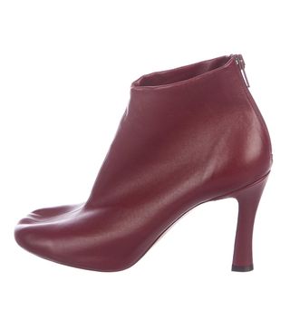 Céline + Leather Ankle Boots