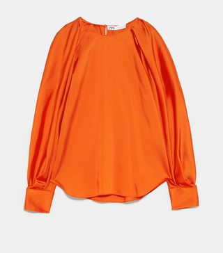 Zara + Orange Blouse