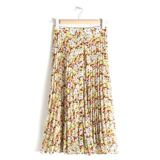 & Other Stories + Floral Pleated Midi Skirt