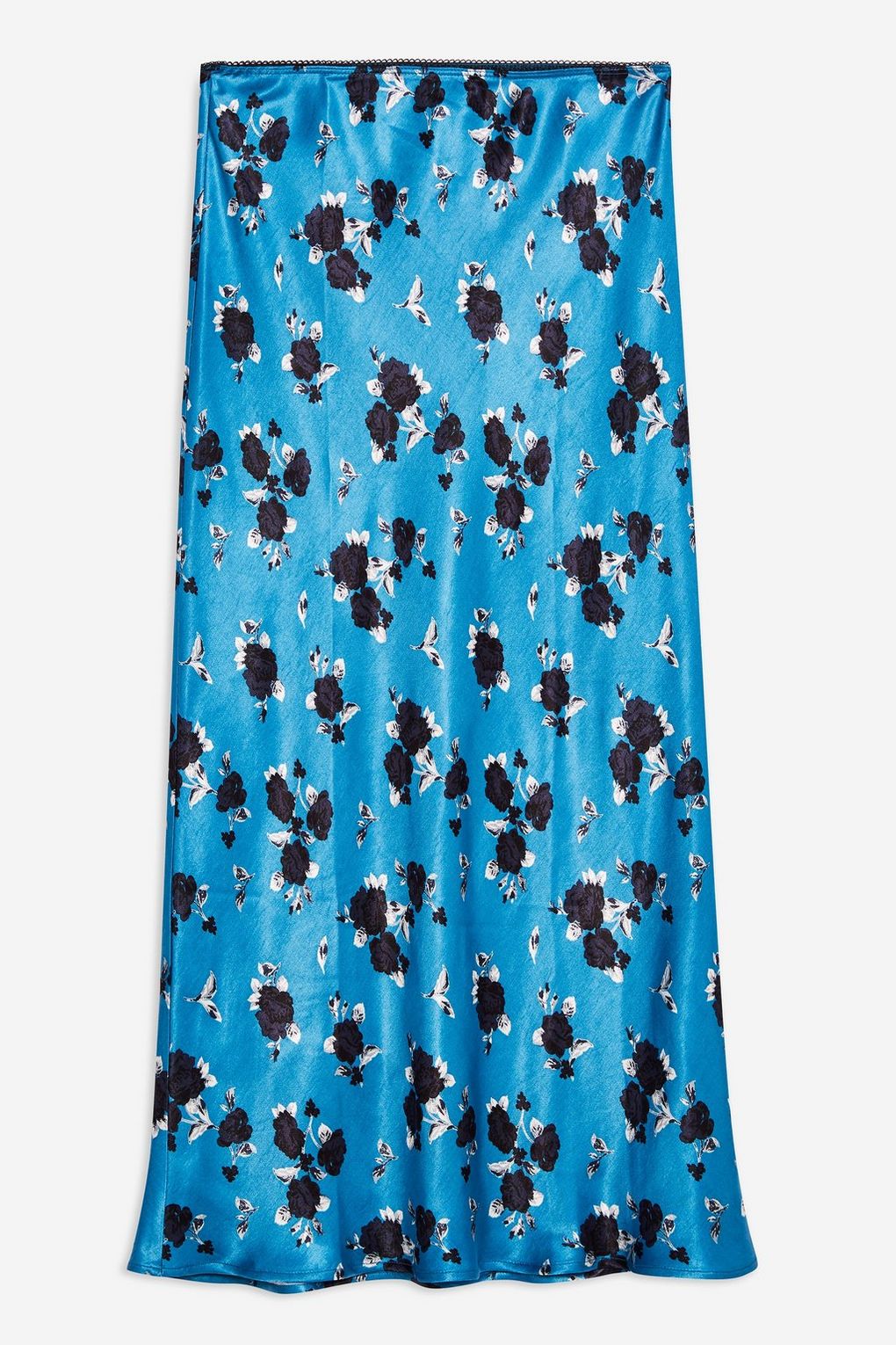 Topshop + Rose Bias Satin Midi Skirt