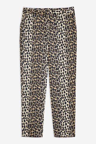 Topshop + Brown Leopard Trousers