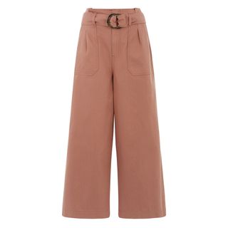 Warehouse + Belted Wide-Leg Trousers